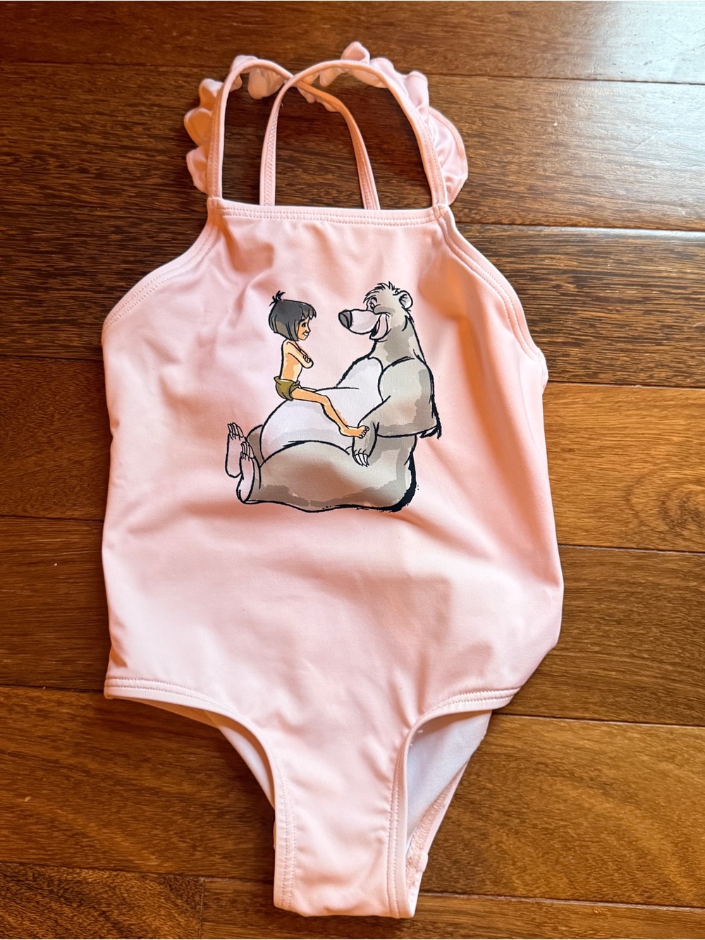 Zara Girls' Pink One-Piece Swimsuit with Character Graphic Size 2 yrs